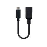 Nanocable - USB 3.1, 0.15m cable USB USB 3.2 Gen 2 (3.1 Gen 2) 0,15 m USB A USB C Negro