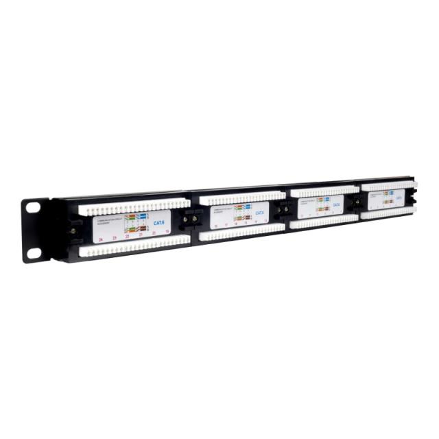 Phasak - Panel de transferencia 19" 24P Cat.6 UTP RJ45 DUAL 1U - PU 2420