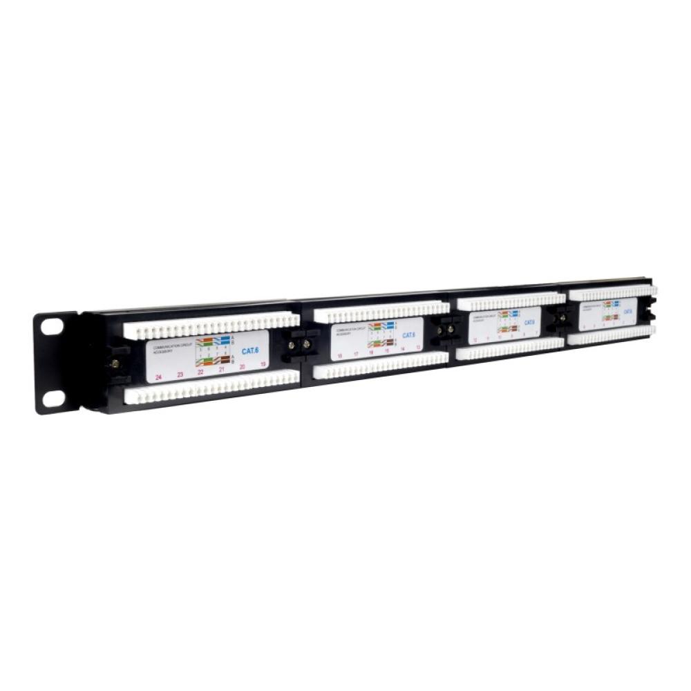 Phasak - Panel de transferencia 19" 24P Cat.6 UTP RJ45 DUAL 1U - PU 2420