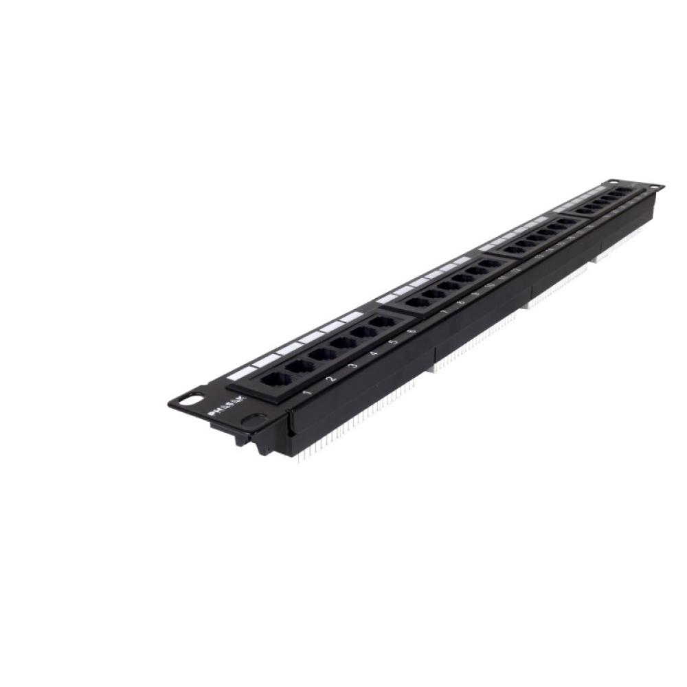 Phasak - Panel de transferencia 19" 24P Cat.6 UTP RJ45 DUAL 1U - PU 2420