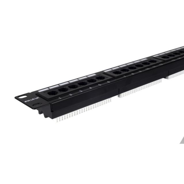Phasak - Panel de transferencia 19" 24P Cat.6 UTP RJ45 DUAL 1U - PU 2420