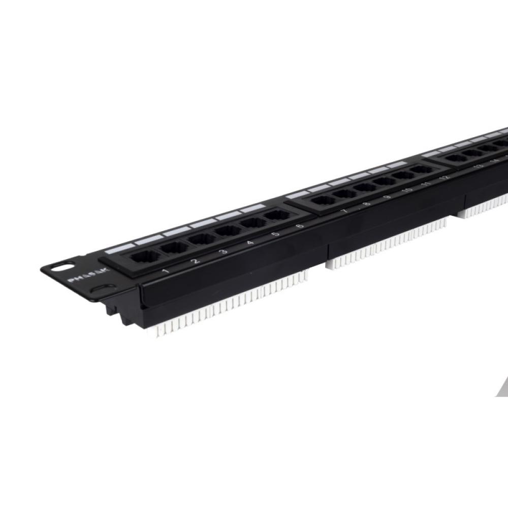 Phasak - Panel de transferencia 19" 24P Cat.6 UTP RJ45 DUAL 1U - PU 2420