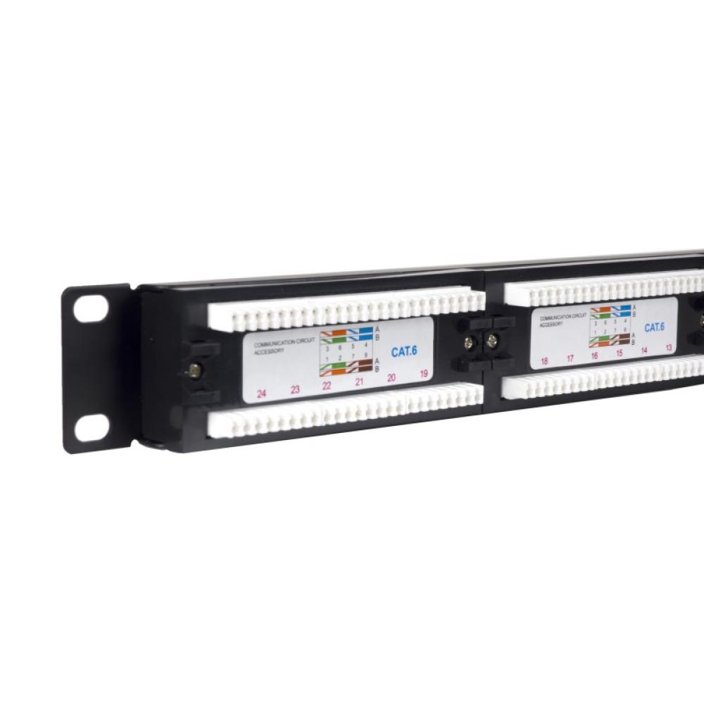 Phasak - Panel de transferencia 19" 24P Cat.6 UTP RJ45 DUAL 1U - PU 2420
