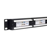 Phasak - Panel de transferencia 19" 24P Cat.6 UTP RJ45 DUAL 1U - PU 2420