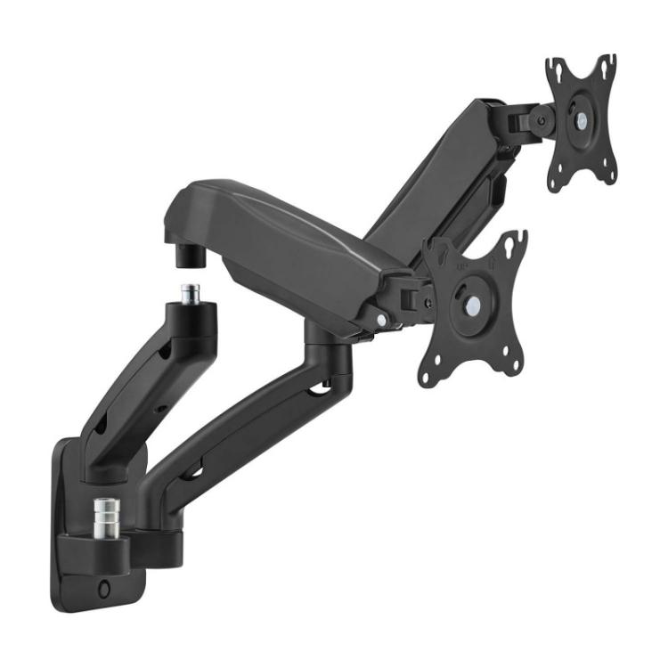 AISENS - Soporte De Pared Pro Contrapeso Giratorio E Inclinable Para Monitor/tv 9kg (3 Pivotes, 2 Brazos) De 17-32, Negro