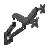 AISENS - Soporte De Pared Pro Contrapeso Giratorio E Inclinable Para Monitor/tv 9kg (3 Pivotes, 2 Brazos) De 17-32, Negro