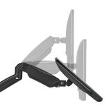 AISENS - Soporte De Pared Pro Contrapeso Giratorio E Inclinable Para Monitor/tv 9kg (3 Pivotes, 2 Brazos) De 17-32, Negro