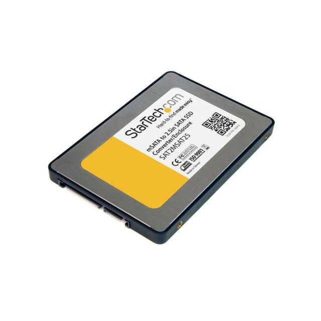 StarTech.com - Caja Adaptadora SATA de 2,5 Pulgadas para Unidad de Estado Sólido SSD mSATA