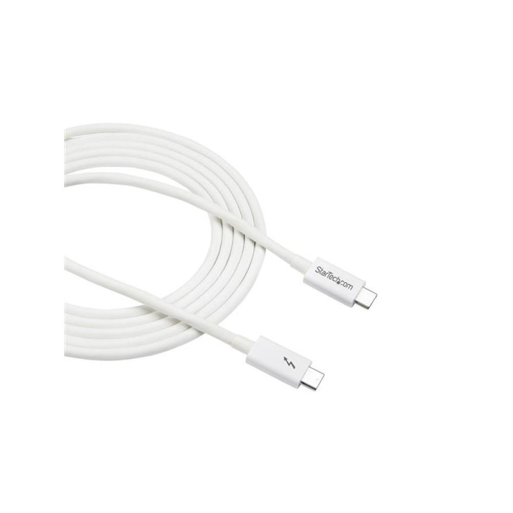 StarTech.com - Cable Thunderbolt 3 Pasivo de 2m - 20Gbps - PD 100W - Vídeo 4K - Cable Thunderbolt - Certificado Thu - TBLT3MM2MW