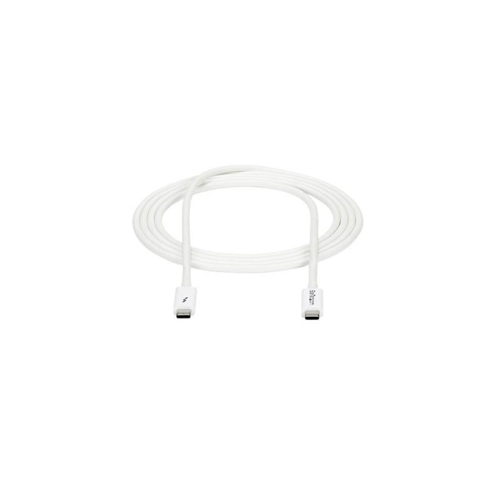 StarTech.com - Cable Thunderbolt 3 Pasivo de 2m - 20Gbps - PD 100W - Vídeo 4K - Cable Thunderbolt - Certificado Thu - TBLT3MM2MW