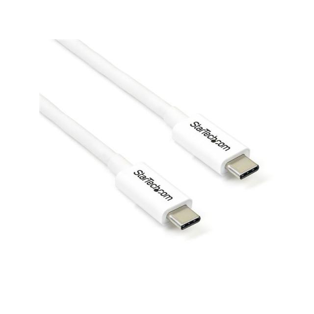 StarTech.com - Cable Thunderbolt 3 Pasivo de 2m - 20Gbps - PD 100W - Vídeo 4K - Cable Thunderbolt - Certificado Thu - TBLT3MM2MW