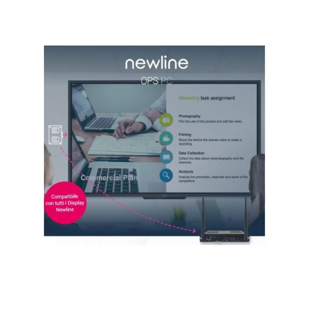Newline - WB7C120U PCs/estación de trabajo Intel® Core™ i7 i7-8565U 16 GB DDR4-SDRAM 256 GB SSD Windows 10 Pro Slim PC Mini PC N