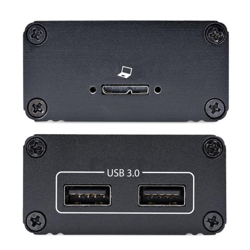 StarTech.com - Extensor USB 3.0 de 2 Puertos sobre Fibra Multimodo OM3 - LC/LC - Hub de 2 Puertos USB-A de 5Gbps - Alcance de 35