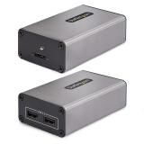 StarTech.com - Extensor USB 3.0 de 2 Puertos sobre Fibra Multimodo OM3 - LC/LC - Hub de 2 Puertos USB-A de 5Gbps - Alcance de 35