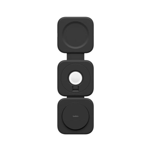 Belkin - BoostCharge Pro Auriculares, Smartphone, Reloj inteligente Negro Corriente alterna, USB Cargador inalámbrico Carga rápi