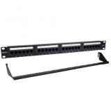 Phasak - Patch panel 19" 24P Cat.6 UTP RJ45 DUAL 1U + Organizador - PU 2424