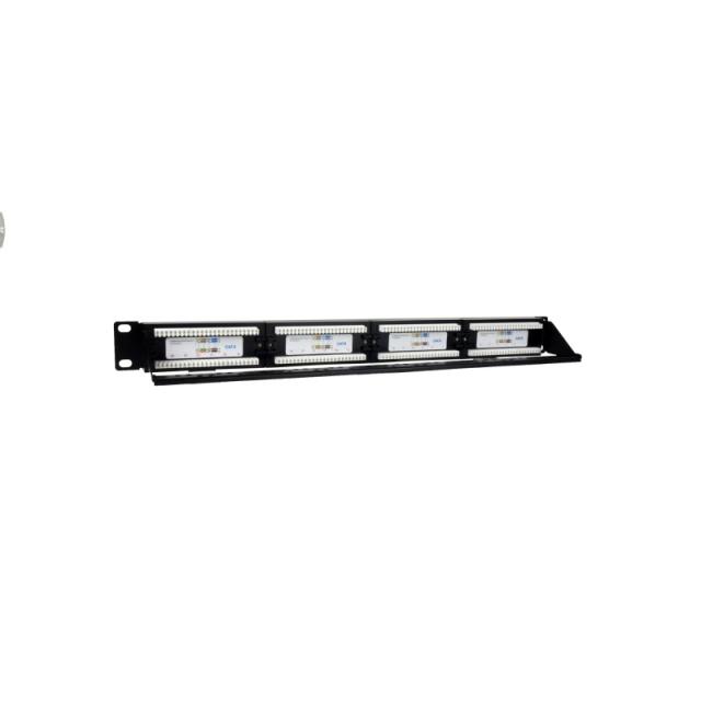 Phasak - Patch panel 19" 24P Cat.6 UTP RJ45 DUAL 1U + Organizador - PU 2424