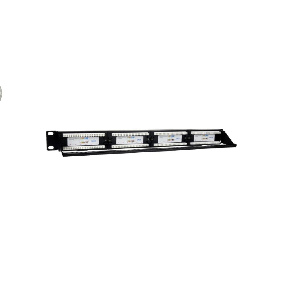 Phasak - Patch panel 19" 24P Cat.6 UTP RJ45 DUAL 1U + Organizador - PU 2424