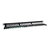 Phasak - Patch panel 19" 24P Slim Cat.6A UTP RJ45 DUAL 0.5U - PU 4811
