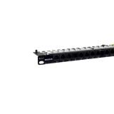 Phasak - Patch panel 19" 24P Slim Cat.6A UTP RJ45 DUAL 0.5U - PU 4811