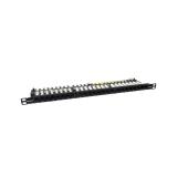 Phasak - Patch panel 19" 24P Slim Cat.6A UTP RJ45 DUAL 0.5U - PU 4811