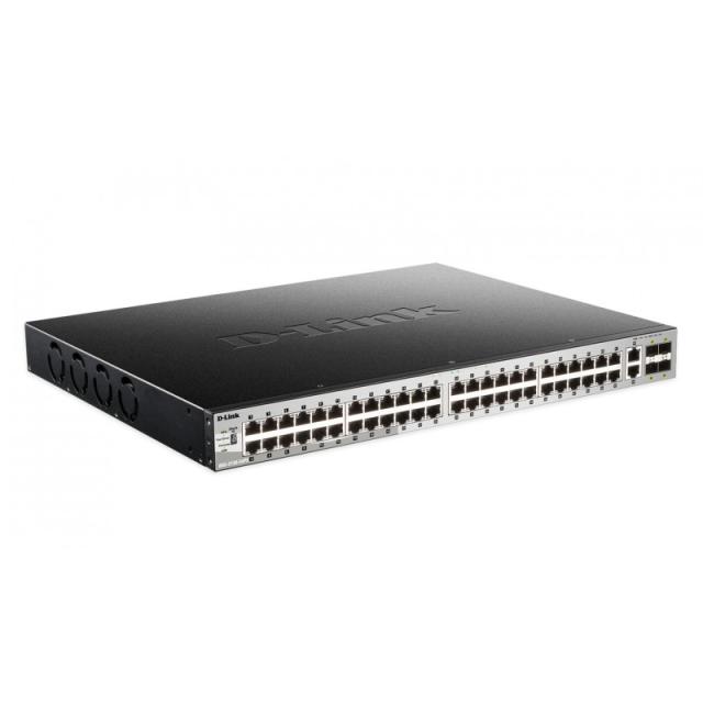 D-Link - DGS-3130-54PS Gestionado L3 Gigabit Ethernet (10/100/1000) Negro, Gris Energía sobre Ethernet (PoE)