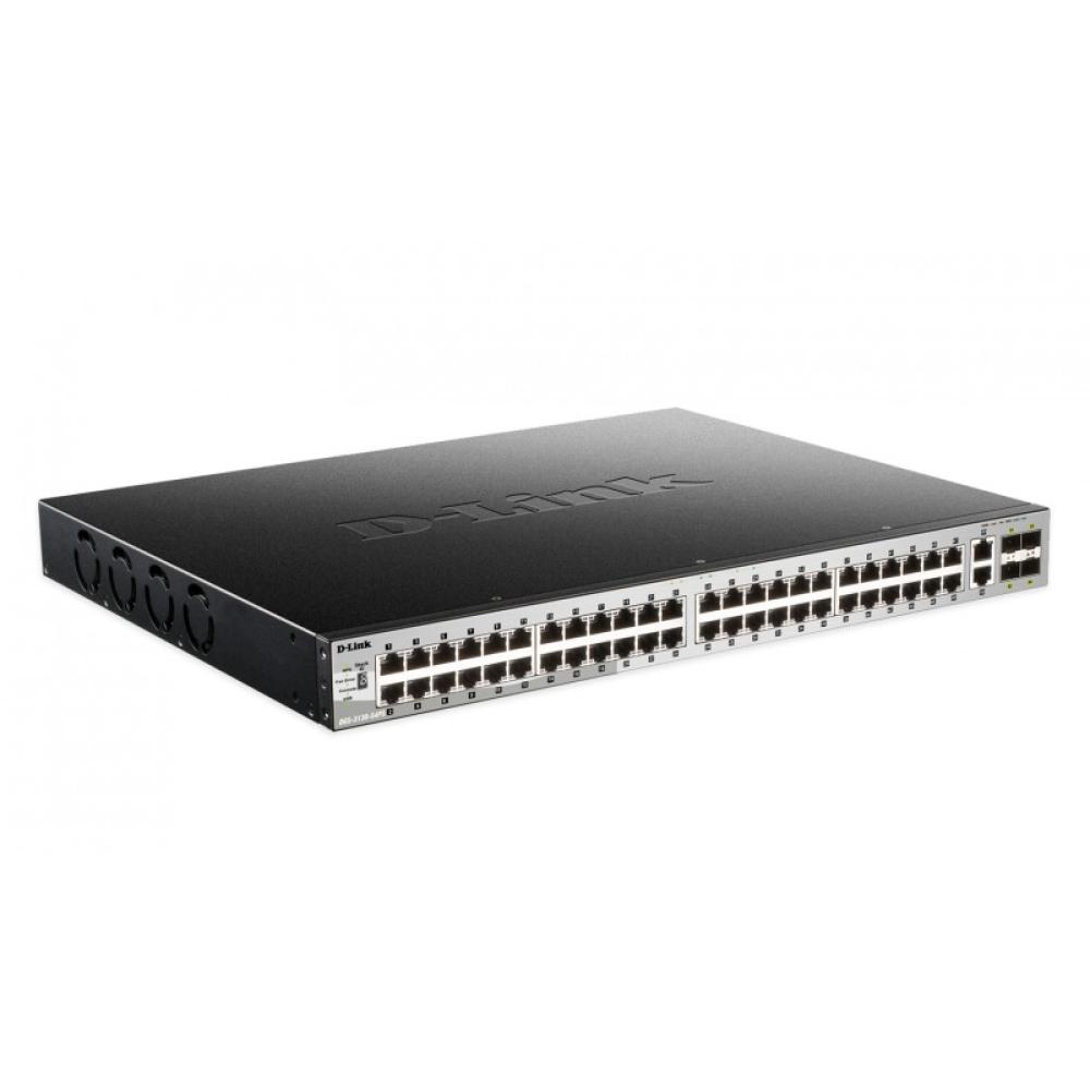 D-Link - DGS-3130-54PS Gestionado L3 Gigabit Ethernet (10/100/1000) Negro, Gris Energía sobre Ethernet (PoE)