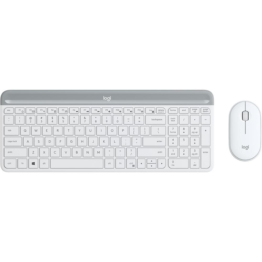 Logitech - 920-009199 teclado Ratón incluido Oficina RF inalámbrico Español Blanco