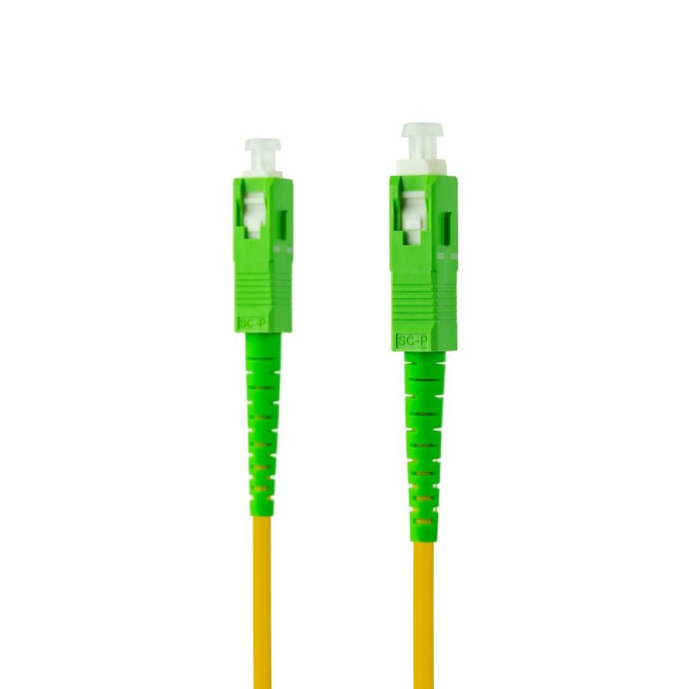 Nanocable - Cable de Fibra Óptica SC/APC a SC/APC Monomodo Simplex LSZH, Amarillo, 2 m