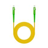 Nanocable - Cable de Fibra Óptica SC/APC a SC/APC Monomodo Simplex LSZH, Amarillo, 2 m