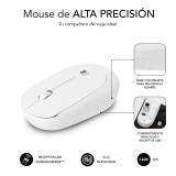 SUBBLIM - Ratón Business Plus Silencioso inalámbrico 2.4G 1200 DPI Blanco