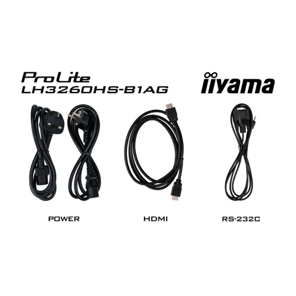 iiyama - LH3260HS-B1AG pantalla de señalización Pizarra de caballete digital 80 cm (31.5") LED Wifi 500 cd / m² Full HD Negro Pr