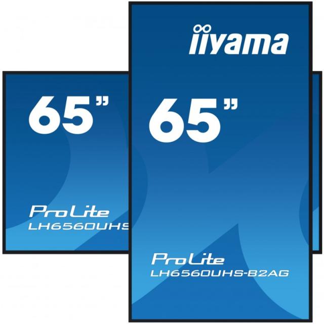 iiyama - LH6560UHS-B2AG pantalla de señalización Pizarra de caballete digital 163,8 cm (64.5") LED Wifi 500 cd / m² 4K Ultra HD