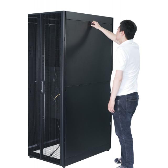 APC - EASY RACK 600MM/42U/800MM WITH ROOF SIDE PANEL CASTORS FEET AND 4 BRACKETS NO BOTTOM BLACK Rack o bastidor independiente N