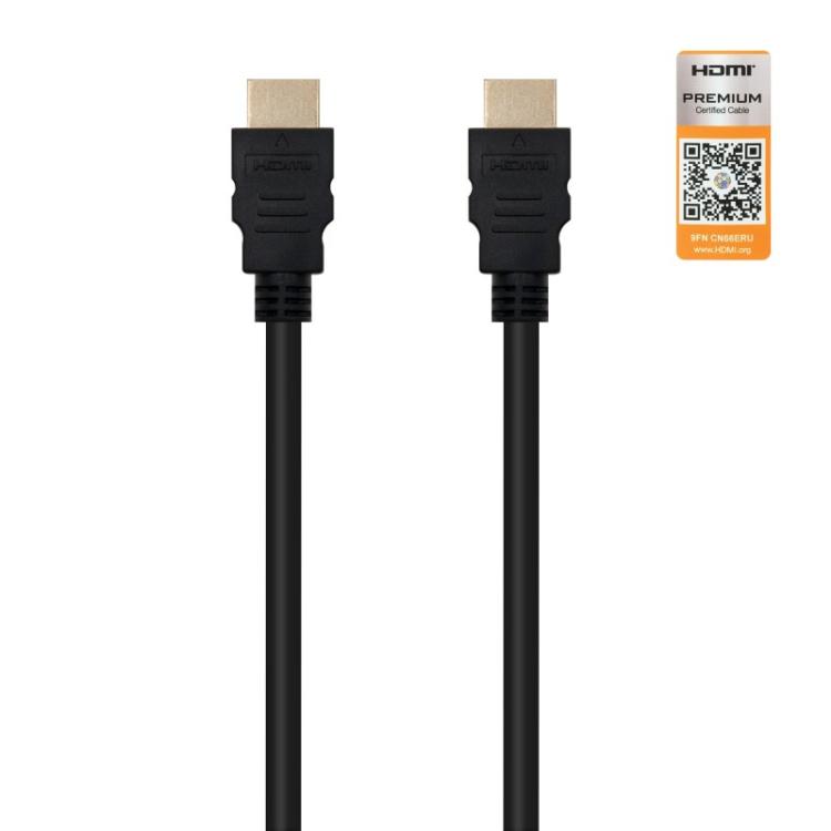 Nanocable - HDMI V2.0, 0.5m cable HDMI 0,5 m HDMI tipo A (Estándar) Negro