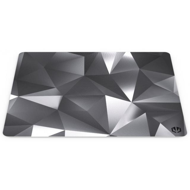 ENDORFY - Crystal Black L Alfombrilla de ratón para juegos Negro, Blanco