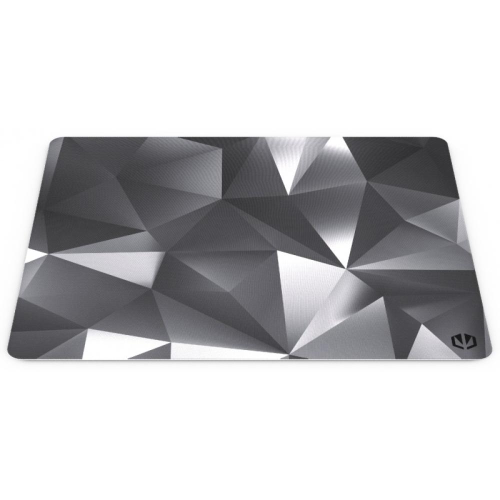 ENDORFY - Crystal Black L Alfombrilla de ratón para juegos Negro, Blanco