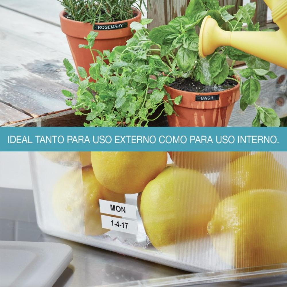 DYMO - D1 - Etiquetas Durable - negro sobre naranja - 12mm x 3m