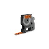 DYMO - D1 - Etiquetas Durable - negro sobre naranja - 12mm x 3m