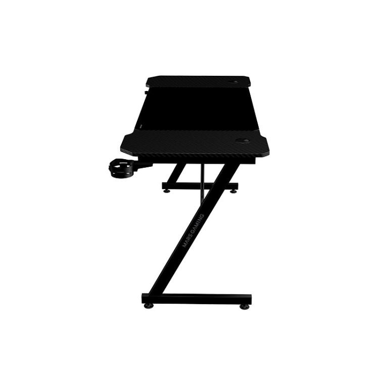 Mars Gaming - MGD-X140, Mesa Gaming Ergonómica, Superficie en Fibra de Carbono, Estructura Metálica, Alfombrilla XXL, - MGDX140