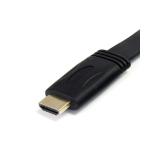StarTech.com - Cable HDMI de alta velocidad con Ethernet 5m Plano - 2x HDMI Macho - Ultra HD 4k x 2k - Negro