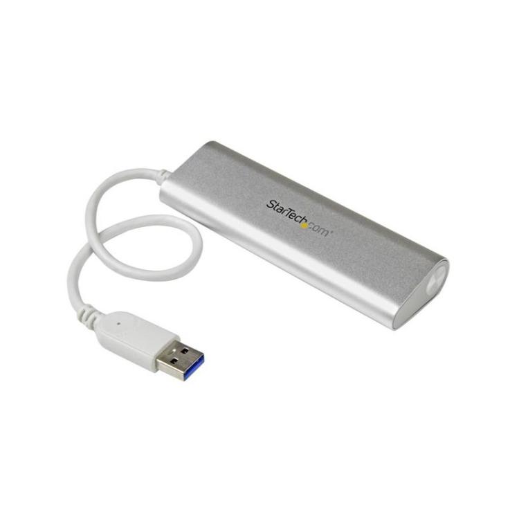StarTech.com - Hub Ladrón USB 3.0 de 4 Puertos - Hub Concentrador USB-A - Alimentado por el Bus - 5Gbps - Hub USB Portátil - Car