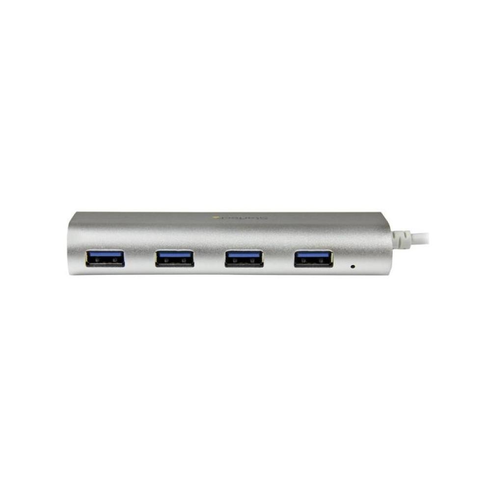 StarTech.com - Hub Ladrón USB 3.0 de 4 Puertos - Hub Concentrador USB-A - Alimentado por el Bus - 5Gbps - Hub USB Portátil - Car