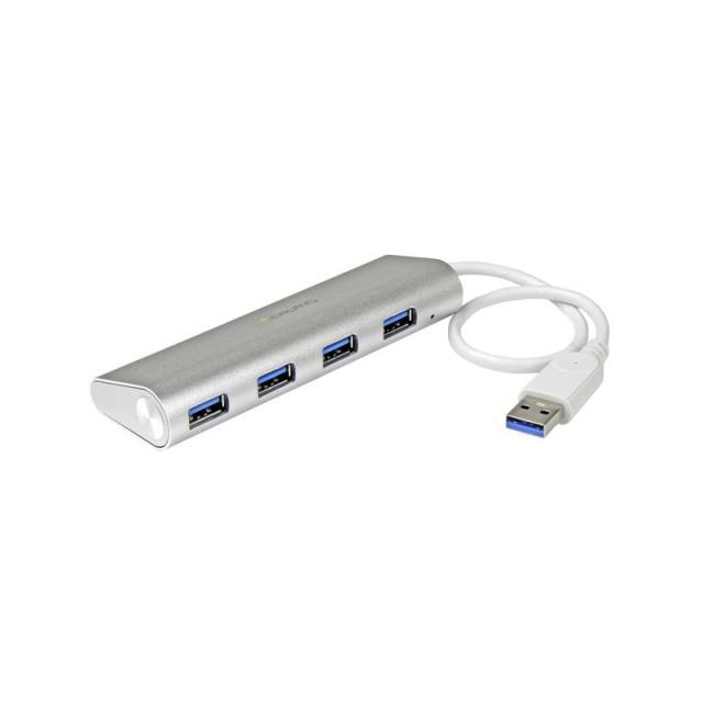 StarTech.com - Hub Ladrón USB 3.0 de 4 Puertos - Hub Concentrador USB-A - Alimentado por el Bus - 5Gbps - Hub USB Portátil - Car