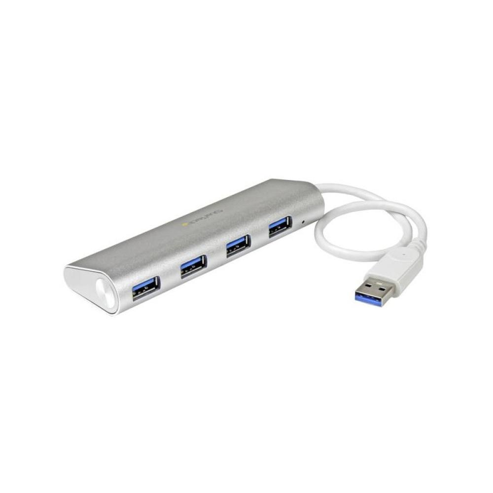 StarTech.com - Hub Ladrón USB 3.0 de 4 Puertos - Hub Concentrador USB-A - Alimentado por el Bus - 5Gbps - Hub USB Portátil - Car