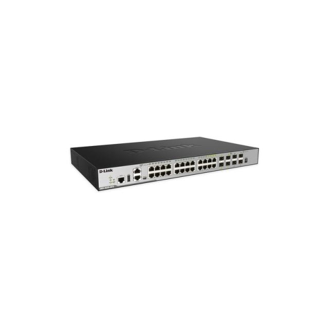 D-Link - DGS-3630-28TC Gestionado L3 Gigabit Ethernet (10/100/1000) 1U Negro