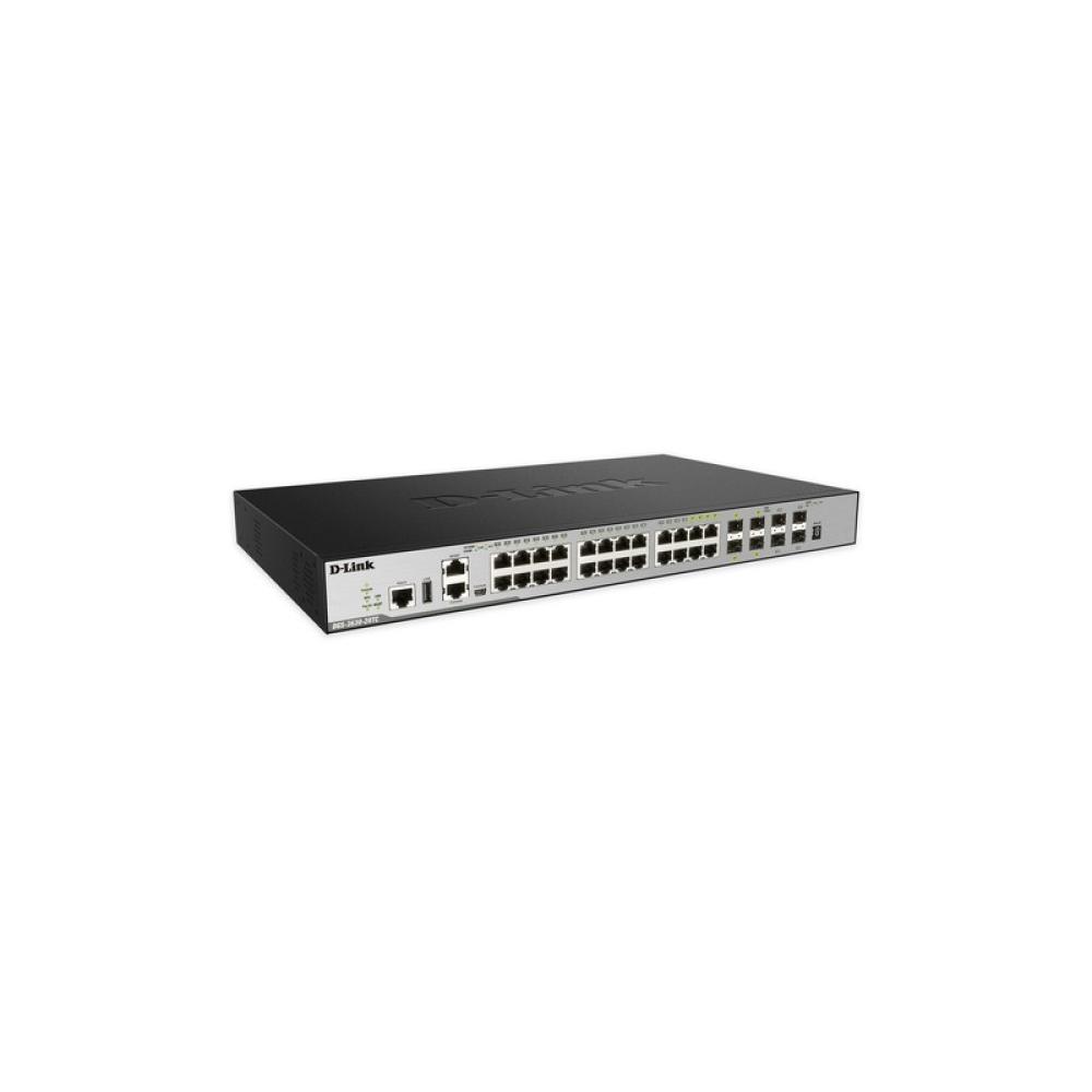 D-Link - DGS-3630-28TC Gestionado L3 Gigabit Ethernet (10/100/1000) 1U Negro
