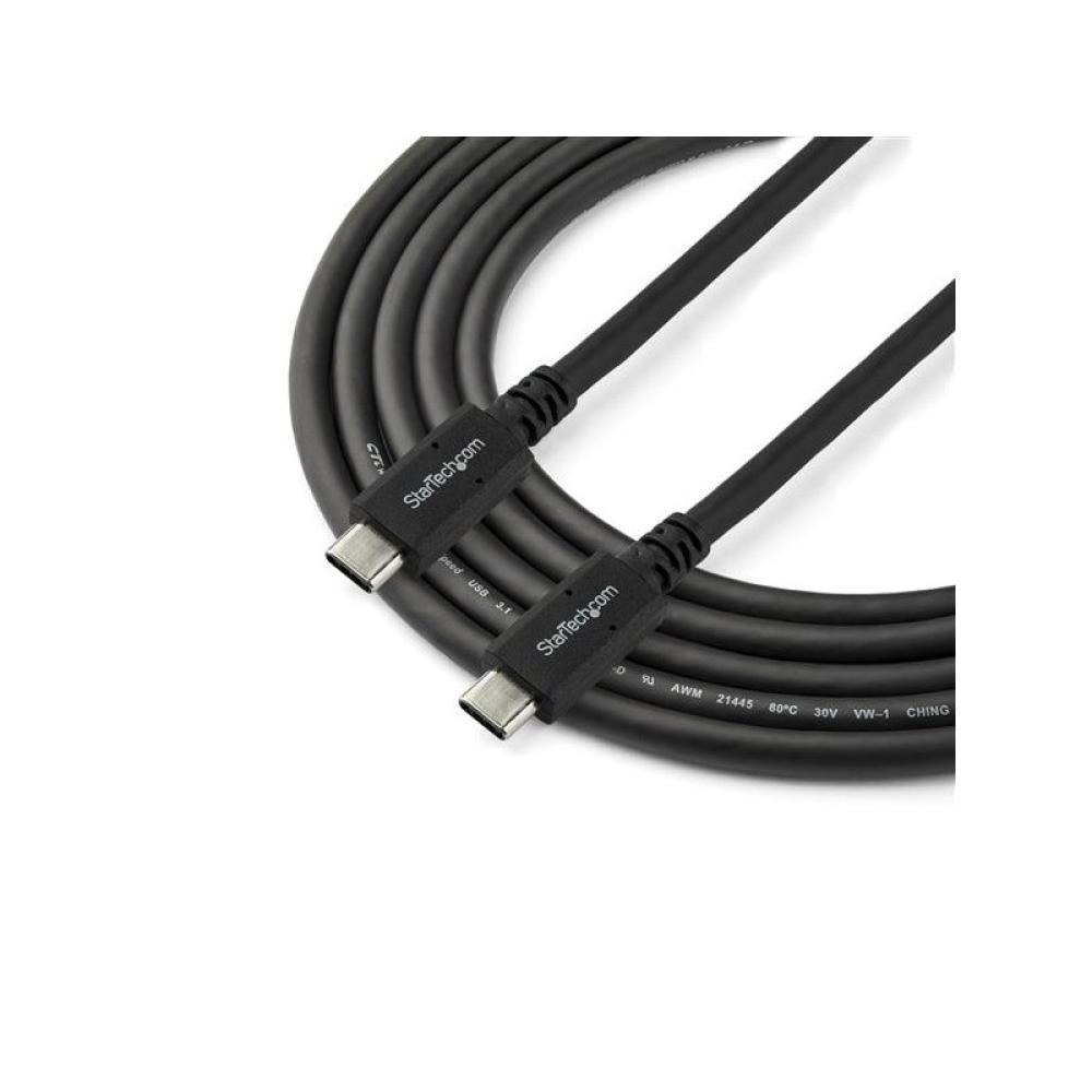 StarTech.com - Cable de 1,8m USB-C a USB-C - PD de 5A - USB TipoC - Certificado para Funcionar con Chromebook - USB-IF - M a M -