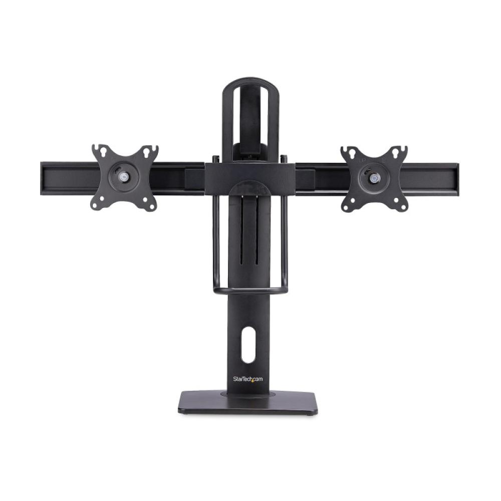 StarTech.com - Soporte de Escritorio de Travesaño para Dos Monitores de 27 Pulgadas - Capacidad de 12kg - Soporte VESA de 75x75