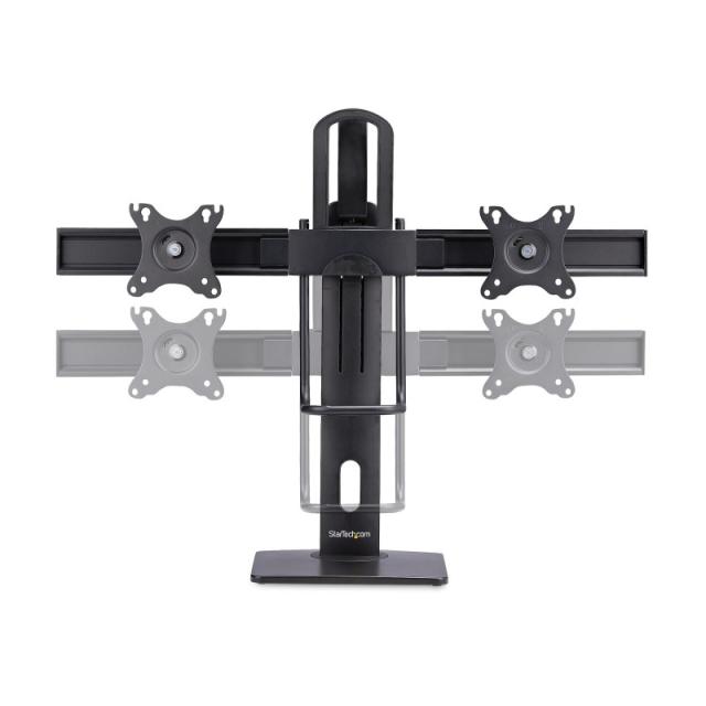 StarTech.com - Soporte de Escritorio de Travesaño para Dos Monitores de 27 Pulgadas - Capacidad de 12kg - Soporte VESA de 75x75